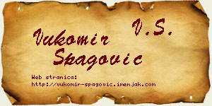 Vukomir Špagović vizit kartica